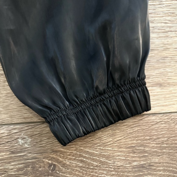 Nike AIR Black Track Pants Jogger Sheen Women's See Through SZ M drawstring EUC - Picture 6 of 8